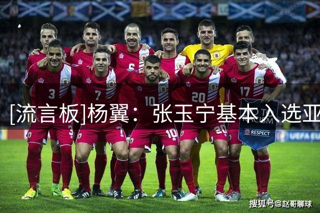 [流言板]杨翼：张玉宁基本入选亚运男足，吴曦有望重回国家队